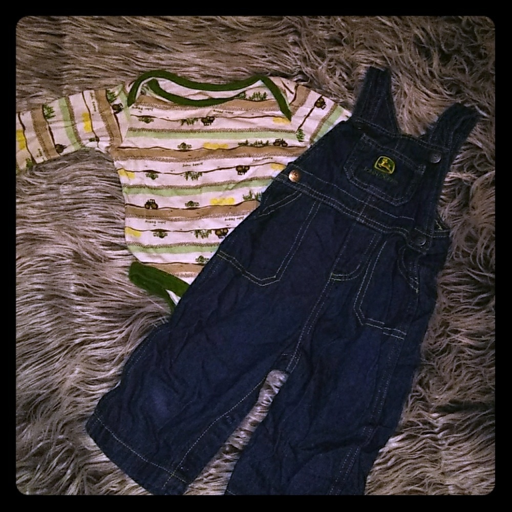12 month boys overall set